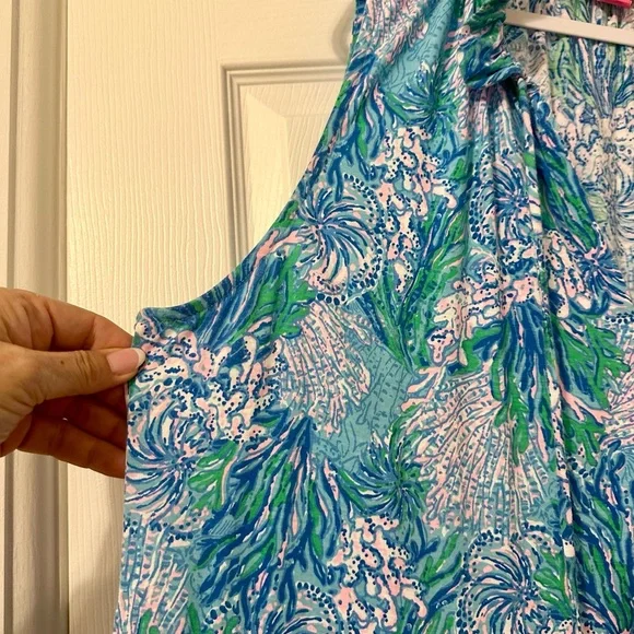 Lilly Pulitzer Malone Cotton Maxi Dress 💚🩷🩵 - Picture 5 of 13